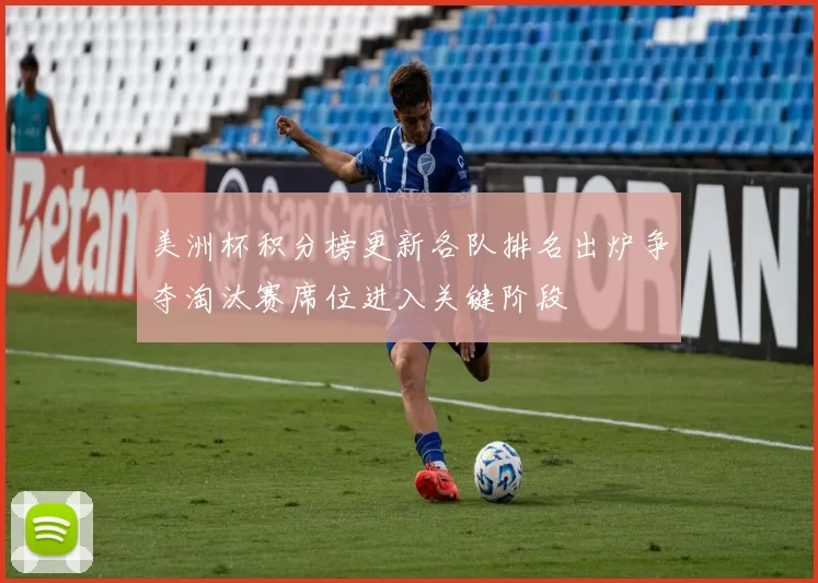 美洲杯积分榜更新各队排名出炉争夺淘汰赛席位进入关键阶段